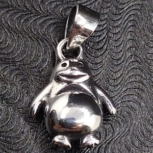 Sterling Silver Happy Penguin Pendant